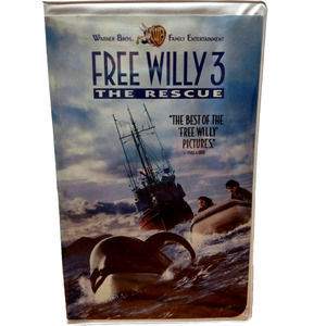 Vntg Free Willy 3: The Rescue Vhs Kids Movie 1997 Collectible